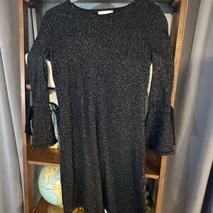 Talbots Black Sparkle Knit Dress